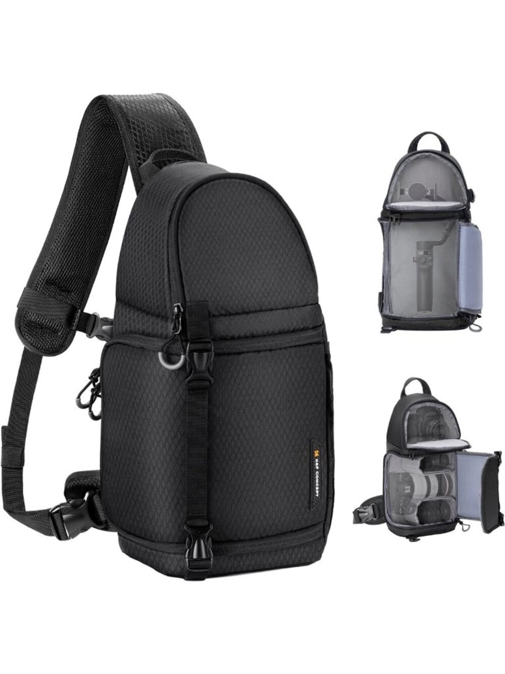 Compact Camera Sling Bag, Stylish Crossbody Backpack, 10L Capacity, Travel Ready